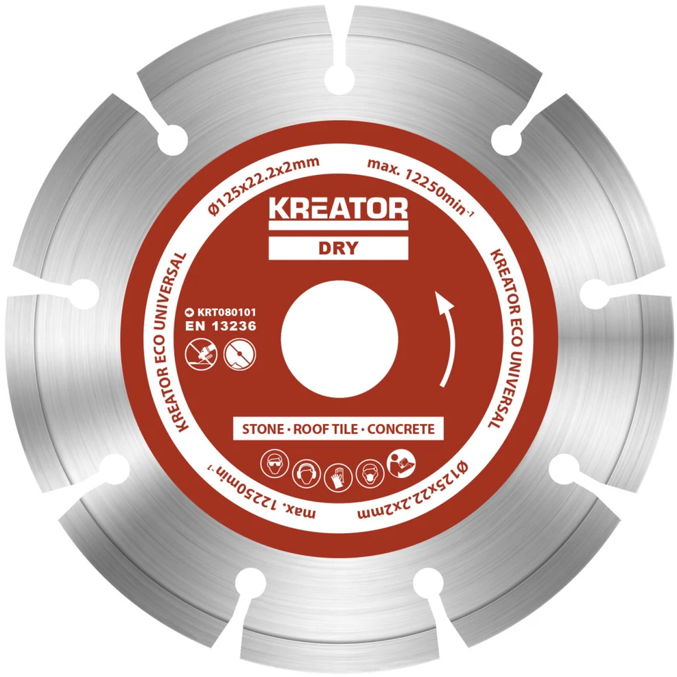 Kreator Deimantinis pjovimo diskas KRT080101, 125mm, 22.2mm, 2.00mm, 1.20mm