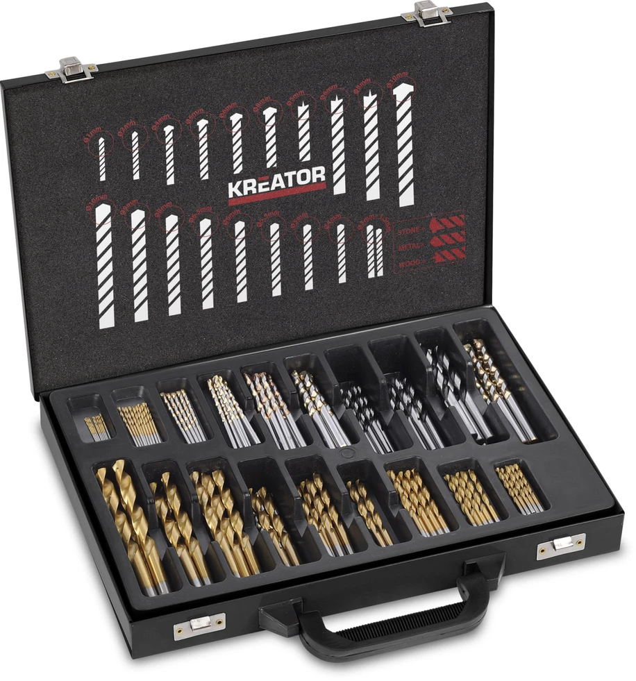 Grąžtas Kreator KRT012800 - 120vnt profesionalių grąžtų rinkinys