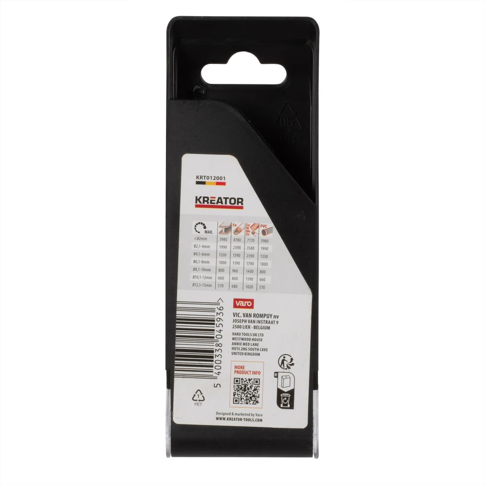Grąžtas Kreator KRT012001 HSS metalo grąžtų rinkinys, 6 vnt, 2-8mm, plastikinė dėžutė