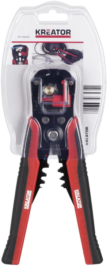 Kreator KRT606006 automatinis laidų nuėmiklis, 6 mm, 10 mm, 7-8 mm, presavimo funkcija, guminė rankena