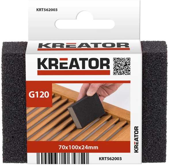 Kreator Putų šlifavimo blokas G120 KRT562003, 120, lankstus, lengvas naudoti