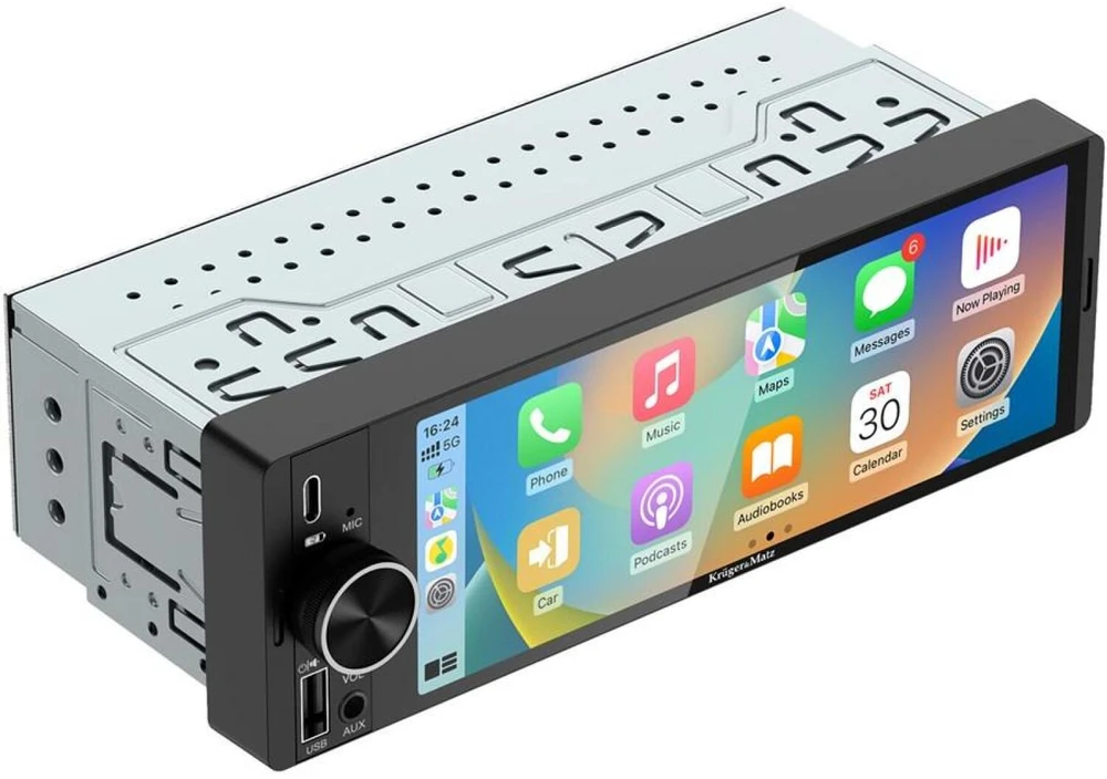 Kruger & Matz KM2016 1DIN CarPlay/AndroidAuto automobilio radijas