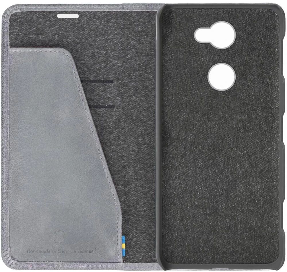 Dėklas Krusell Sunne 2 Card Foliowallet Sony Xperia L2 vintage pilkas