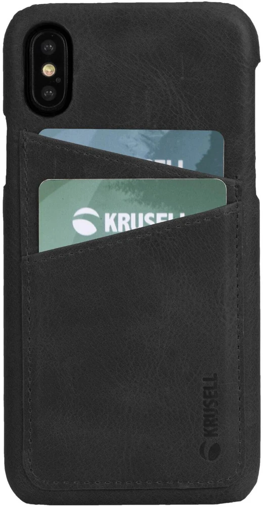 Telefono dėklas Krusell Sunne 2 Card Cover iPhone XS Max, juodas