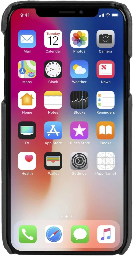 Telefono dėklas Krusell Sunne 2 Card Cover iPhone XS Max, juodas