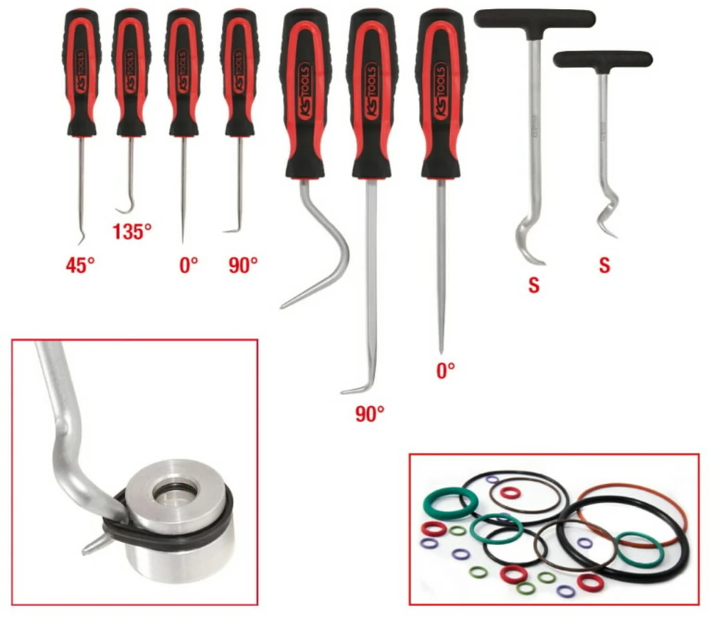 KSTOOLS Kablių ir smaigų komplektas 9vnt, KS Tools