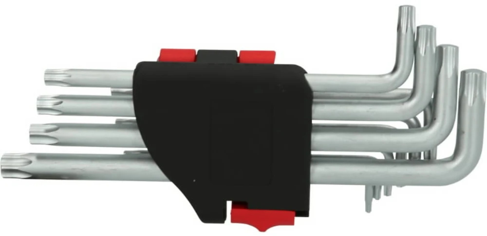 L- raktų komplektas TORX ,T8-T50, 10vnt, ilgi, KS Tools