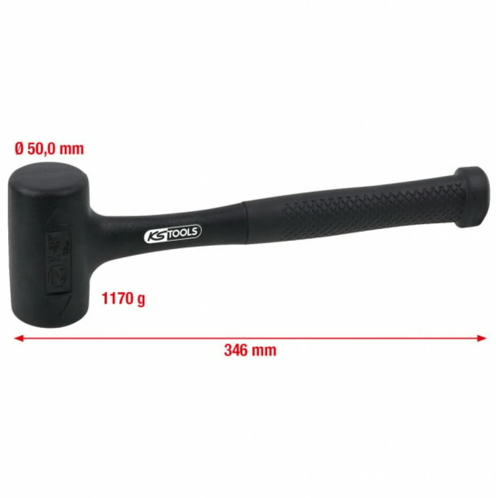 Plaktukas švelnus beatotrankis 860g, KS Tools