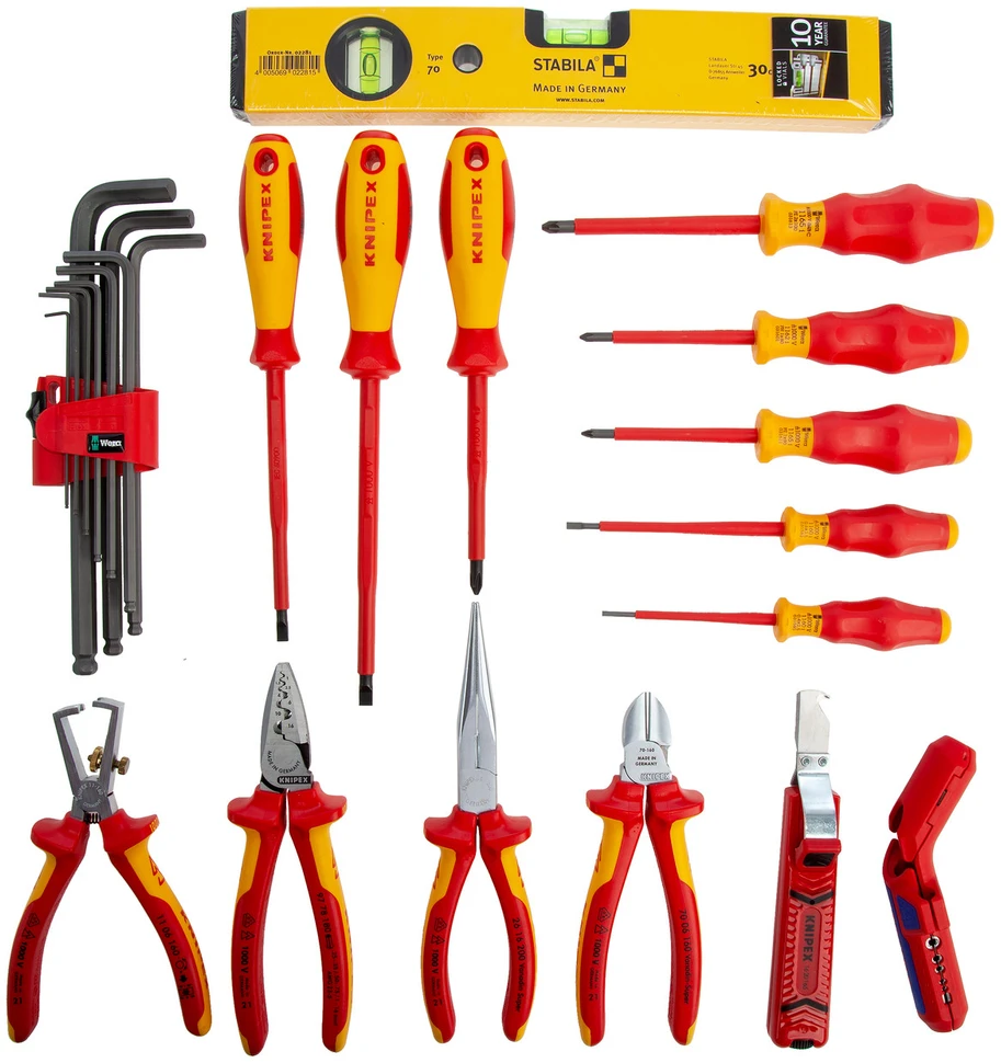 Elektriko įrankių komplektas Robust23 Start, VDE, 24 vnt., Knipex