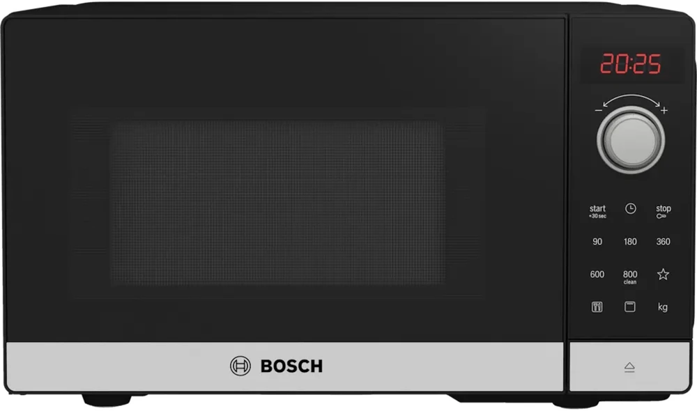 Bosch FEL023MS2 Serija 2, Laisvai pastatoma mikrobangų krosnelė su griliu, 44 x 26 cm, Nerūdijančio plieno