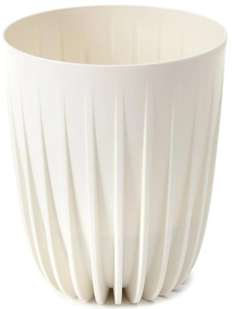 Gėlių vazonas Lamela Mira 907-05, plastikinis, baltas