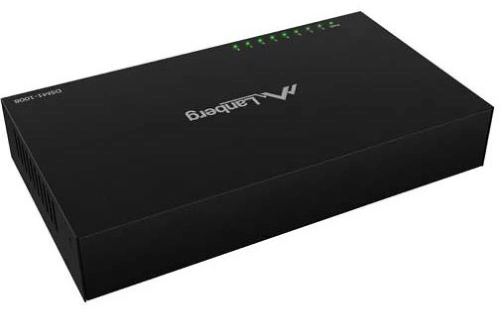 Šakotuvas Lanberg komutatorius 8x 1Gb/s nevaldomas 12V metalinis korpusas, sp.