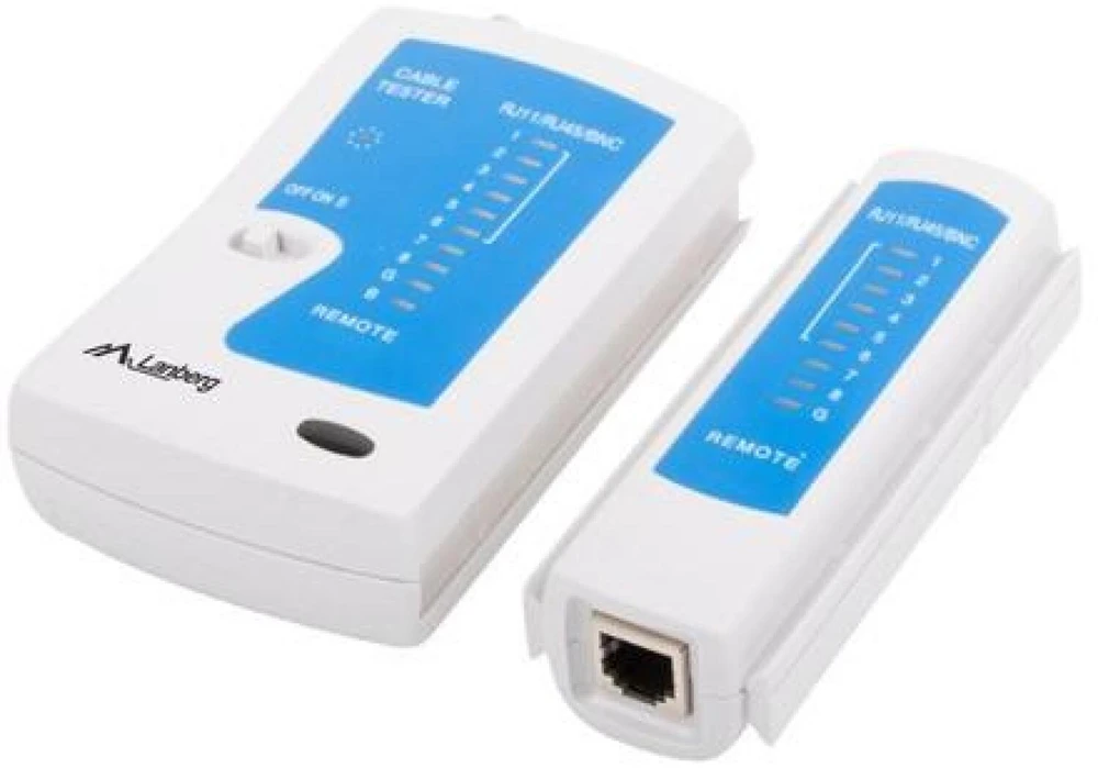 Tinklo kabelių testeris Lanberg ‎NT-0401, RJ-45, RJ-11, RJ-12, koaksialiniams kabeliams