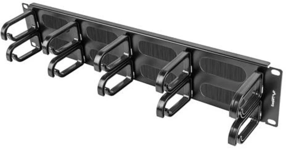 LANBERG AK-1204-B kabelių valdymo šepečių skydelis tipas B 19 2U juodas