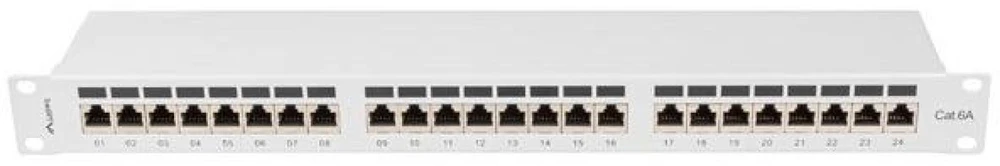 LANBERG patch panel 24 port 1U kat.6A FTP pilkas