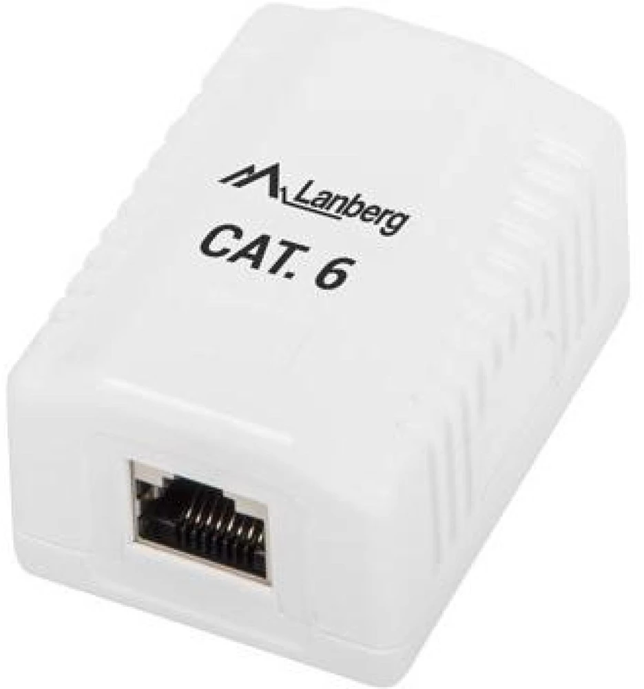 LANBERG OS6-0001-W FTP Data Box 1 prievado RJ45 ekranuotas kat. 6
