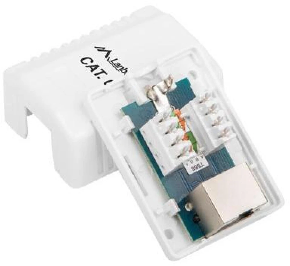 LANBERG OS6-0001-W FTP Data Box 1 prievado RJ45 ekranuotas kat. 6