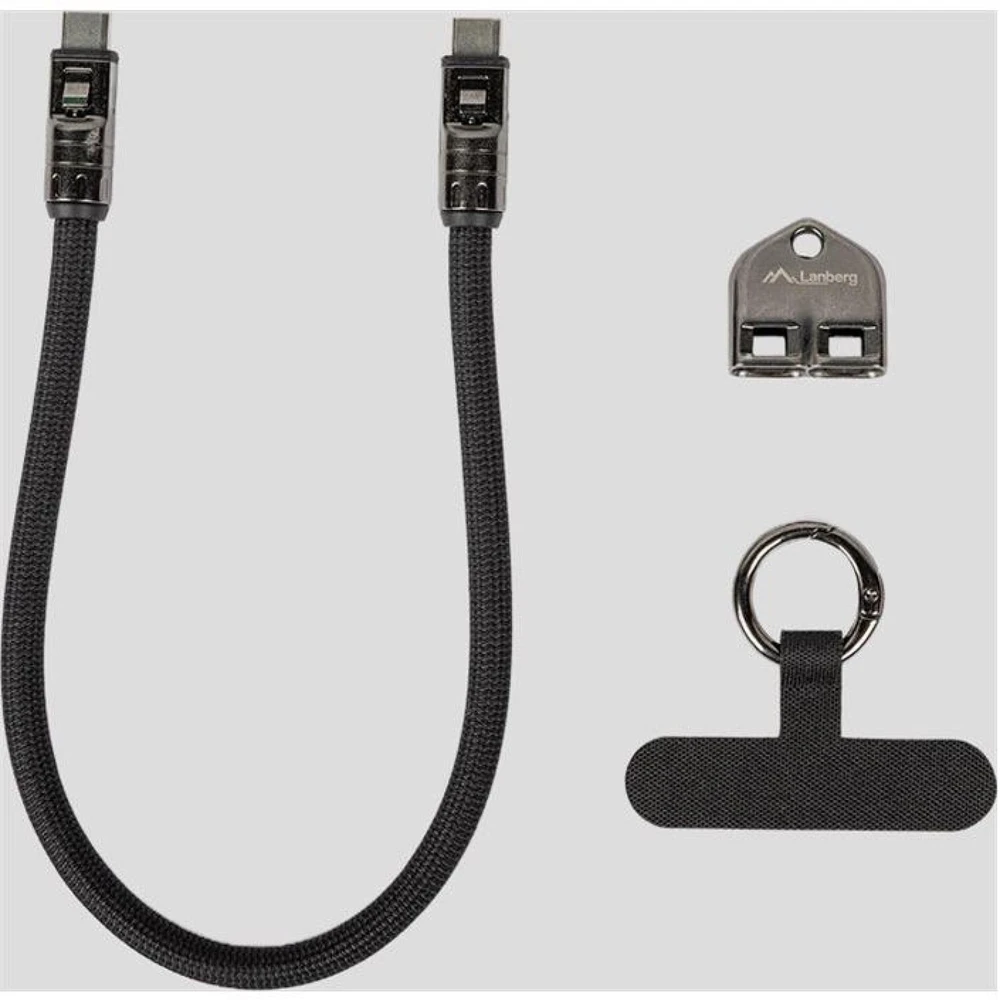 Lanberg CA-CMCM-10LN-0003-BK USB cable USB 2.0 0.3 m USB C Juodas