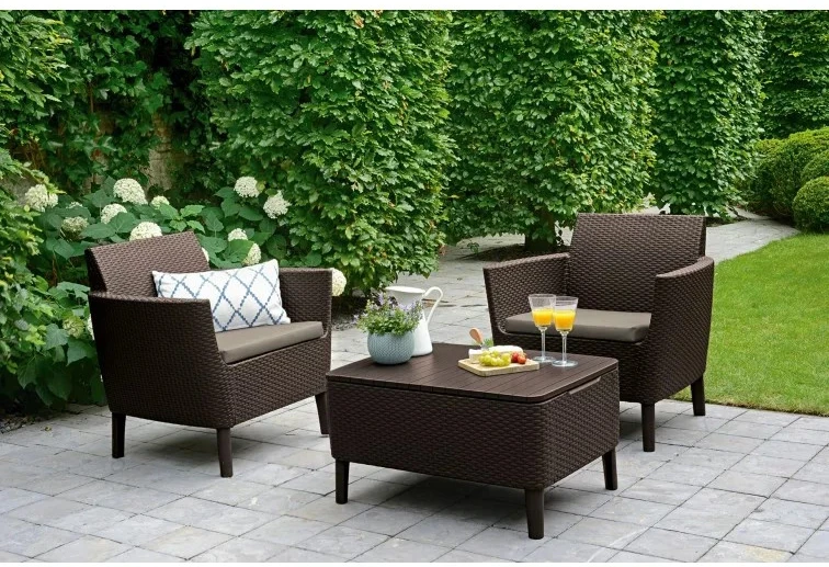 Lauko baldų komplektas Keter Gardena Garden furniture Salemo Balcony Set ruda