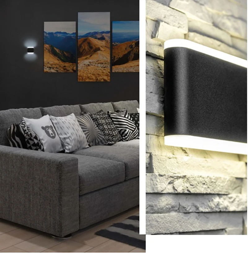 GTV Fasadinis šviestuvas dvikryptis LED VALLA, 8W, 640lm, AC220-240V, 50/60Hz, IP54, 4000K