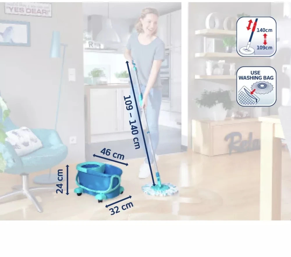 Leifheit grindų valymo rinkinys Clean Twist Disc Mop, 1052102