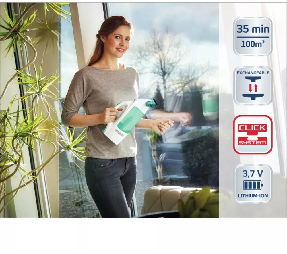 Leifheit 51016 electric window cleaner Mėlyna, Baltas