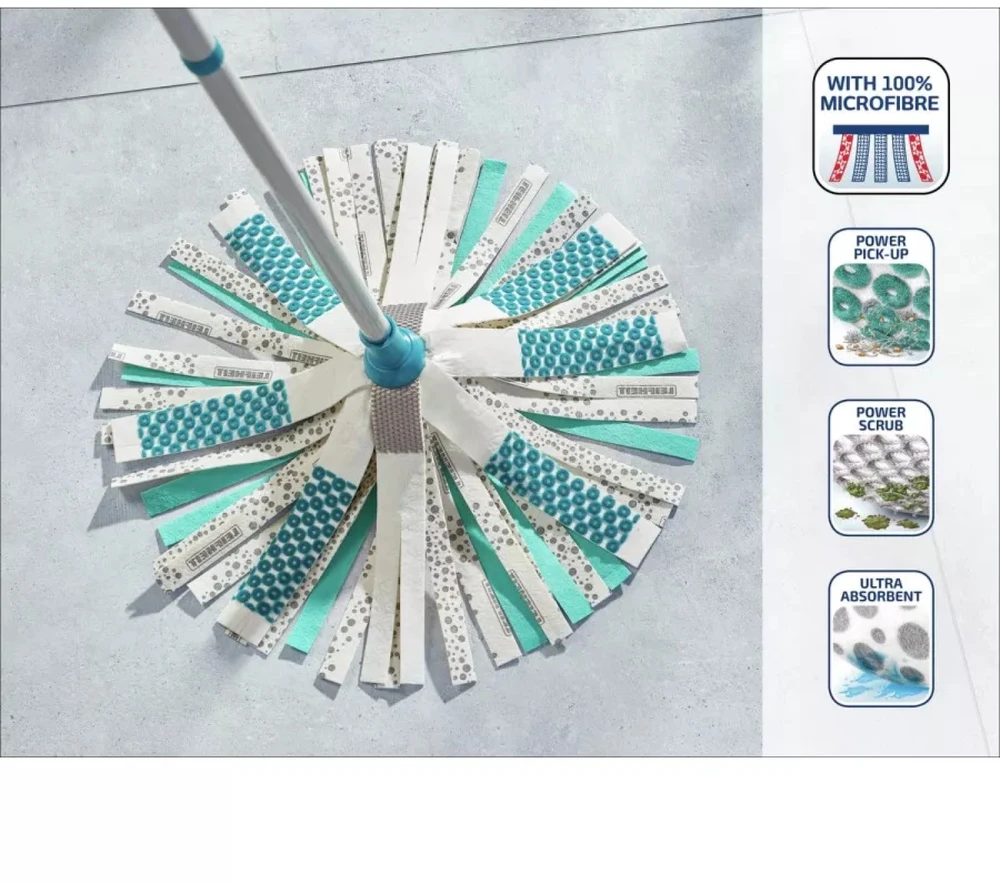 Grindų plovimo rinkinys Leifheit Power Mop, 3 viename