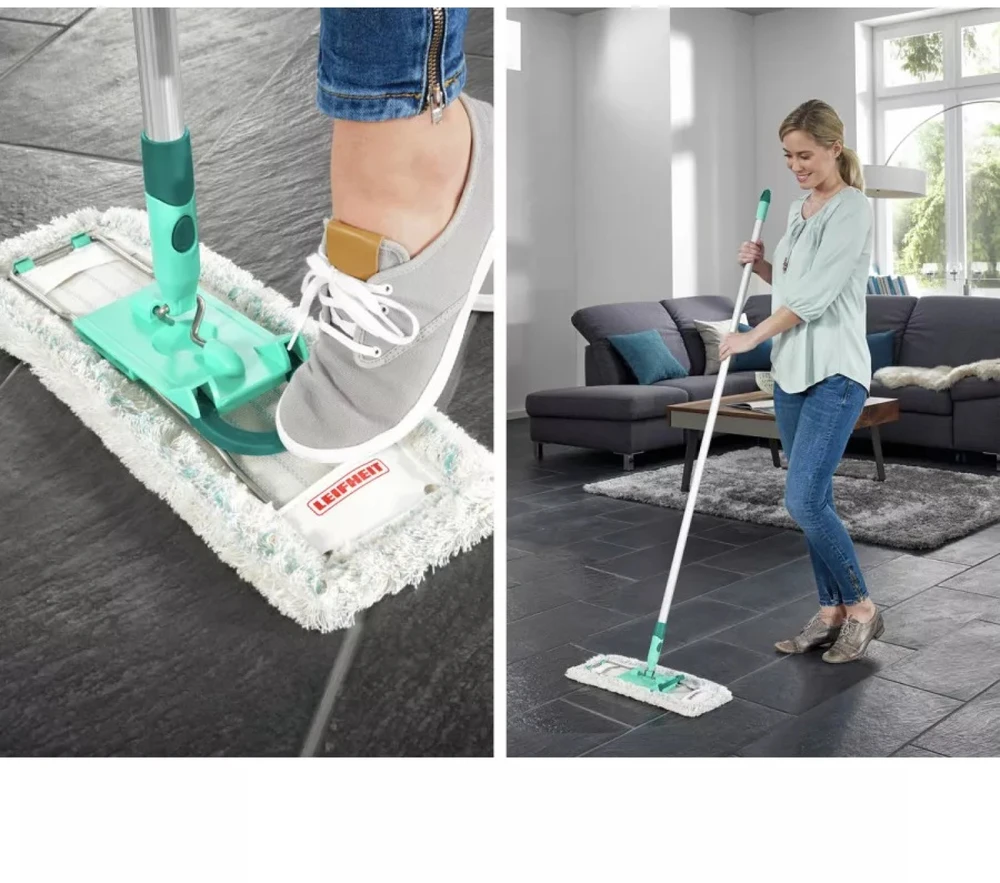 Leifheit Profi XL cotton plus mop Cotton/Fiber Pilkas, Turquoise, Baltas