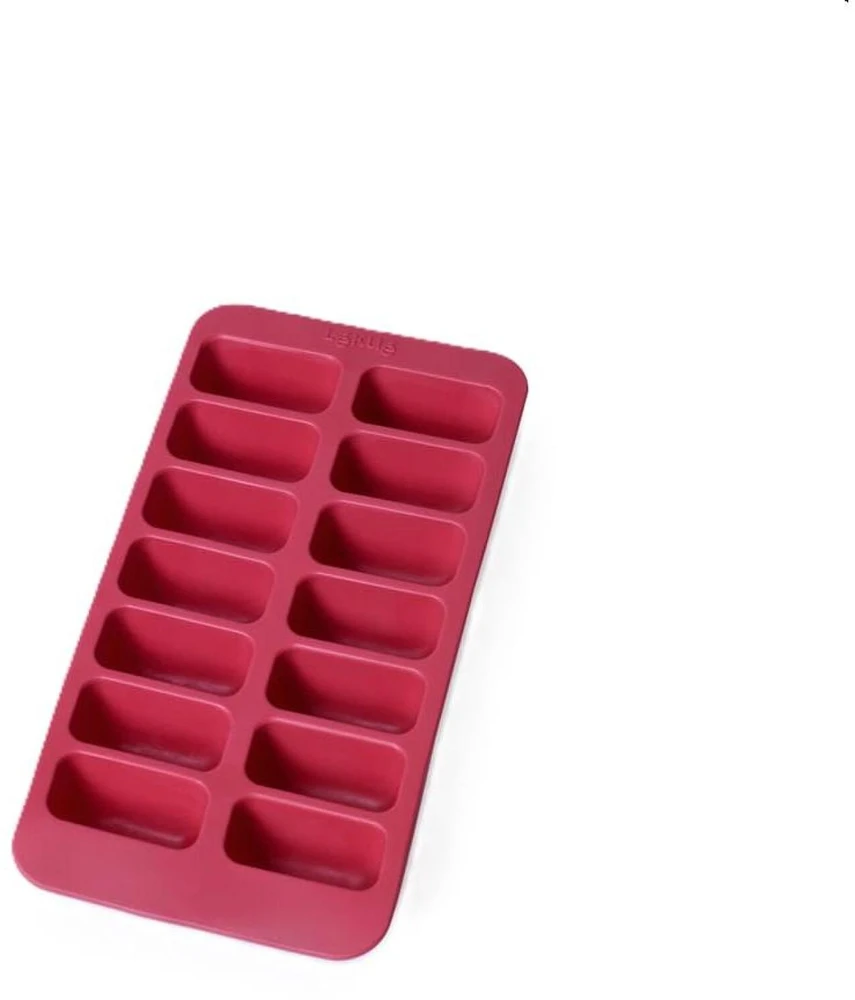 Liebherr Lekue Ice Cube Tray Rectangular with Lid - Raudona