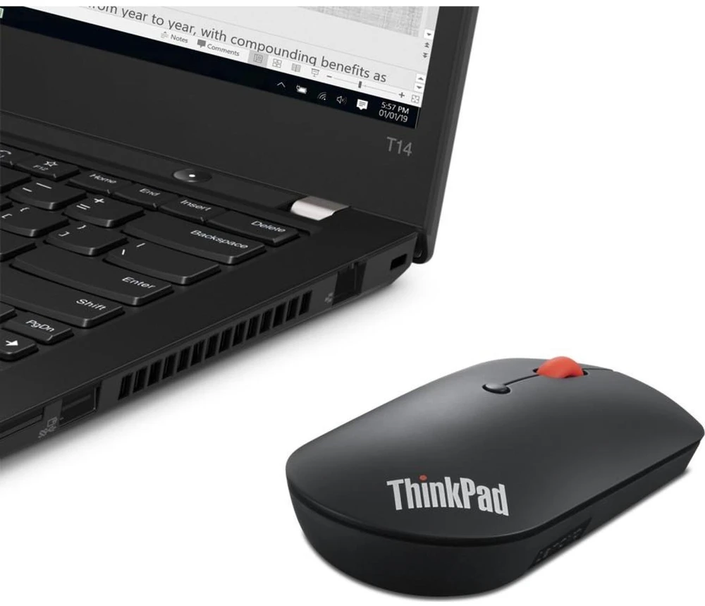 Lenovo | ThinkPad Bluetooth Silent Pelė w/o battery | Wireless | Bluetooth 5.0 | Juodas | 1 year(s)