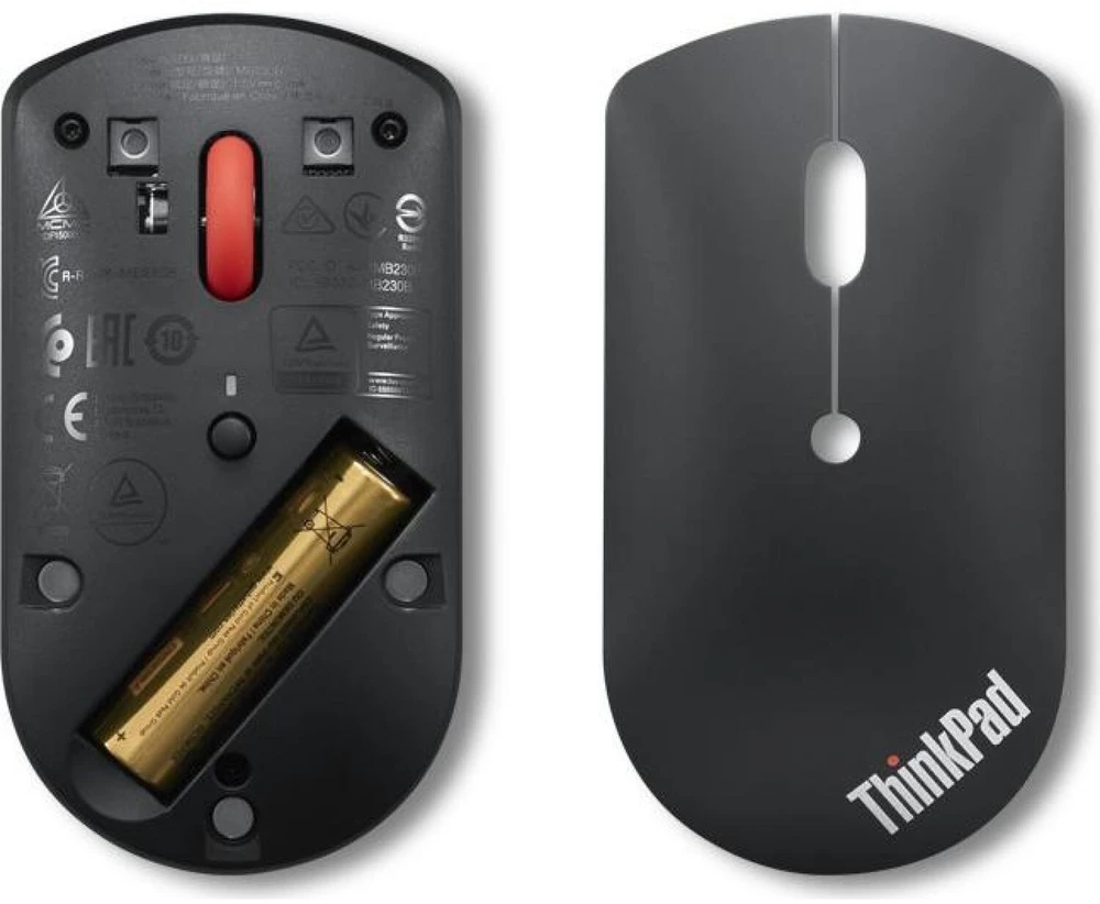 Lenovo | ThinkPad Bluetooth Silent Pelė w/o battery | Wireless | Bluetooth 5.0 | Juodas | 1 year(s)