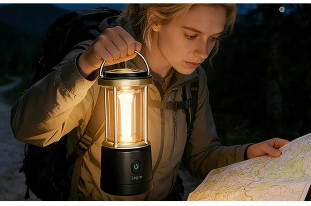LEPRO 330043-BK Camping Lamp, 1,100 lm