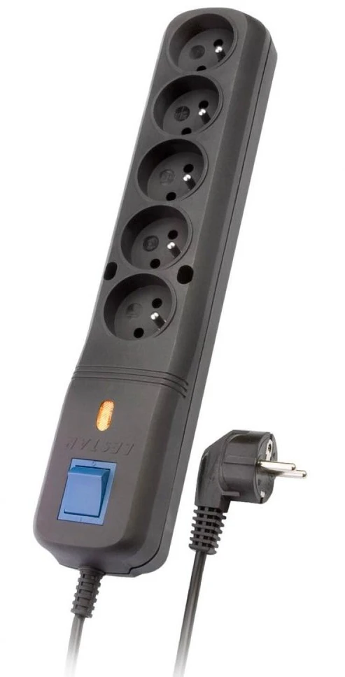 Ilgiklis - Lestar LV 530W 1,5m 230AC Išvestis Juoda
