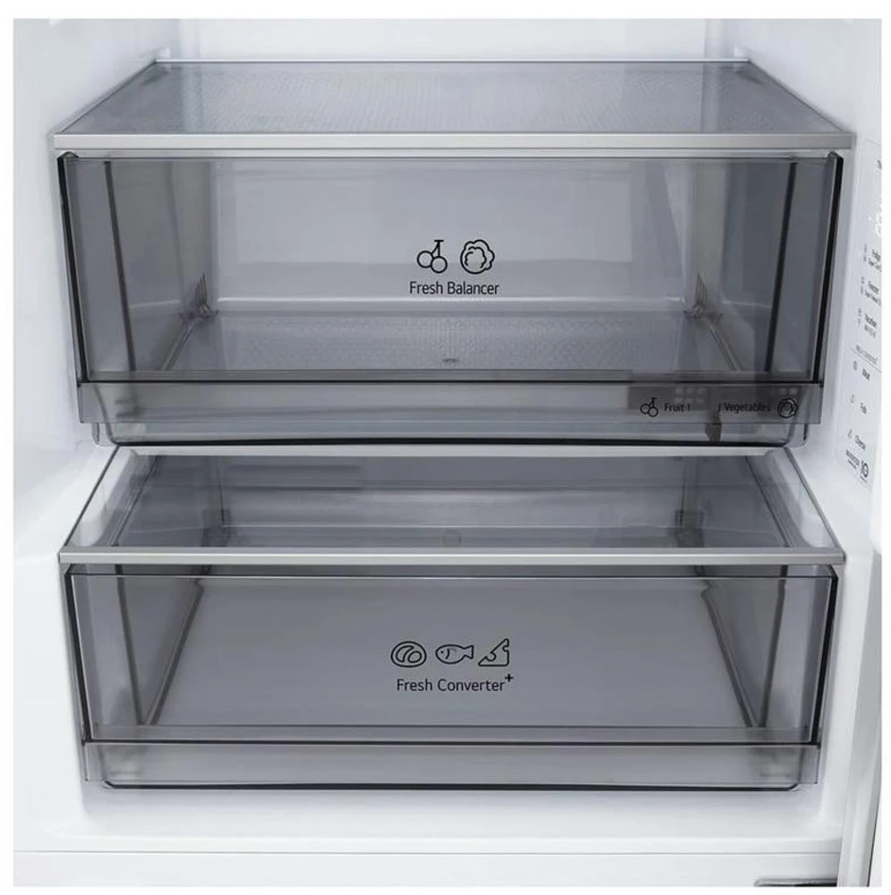 LG Šaldytuvas | GBBS312CPY | Energijos efektyvumo klasė C | Laisvai pastatomas | Aukštis 186 cm | Kombinuotas | No Frost sistema | Šaldytuvo neto talpa 220 L | Šaldiklio neto talpa 113 L | Ekranas | 34 dB | Sidabrinis Prime