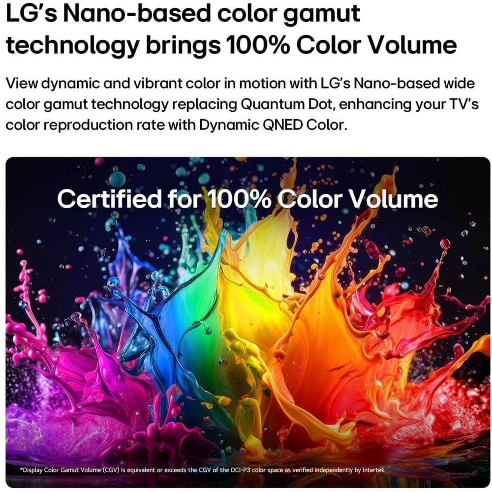 LG televizorius 43QNED7EB3C.AEUD, 108 cm, 43 coliai, 3840x2160 pikselių, QNED, 4K Ultra HD, Mini-LED, webOS 26, WLAN, Bluetooth