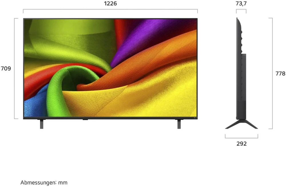 LG televizorius 55NU800B6LA.AEEQ, 139cm, 3840x2160, NanoCell, 4K UHD, webOS 26, 3x HDMI 2.1, USB 2.0, RJ45, CI+, WiFi, Bluetooth