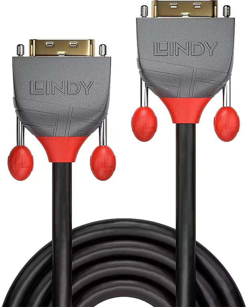 Vaizdo Kabelis - LINDY Anthra Line DVI-D Dual Link Kabelis, M/M, 2560x1600 60Hz, 10 m, Juodas