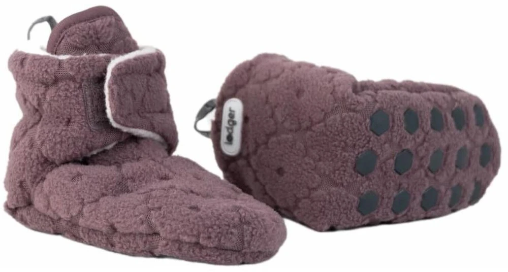 JetWorld Lodger Slipper Folklore Fleece Slippers Mauve 12-18m SL 330_12-18