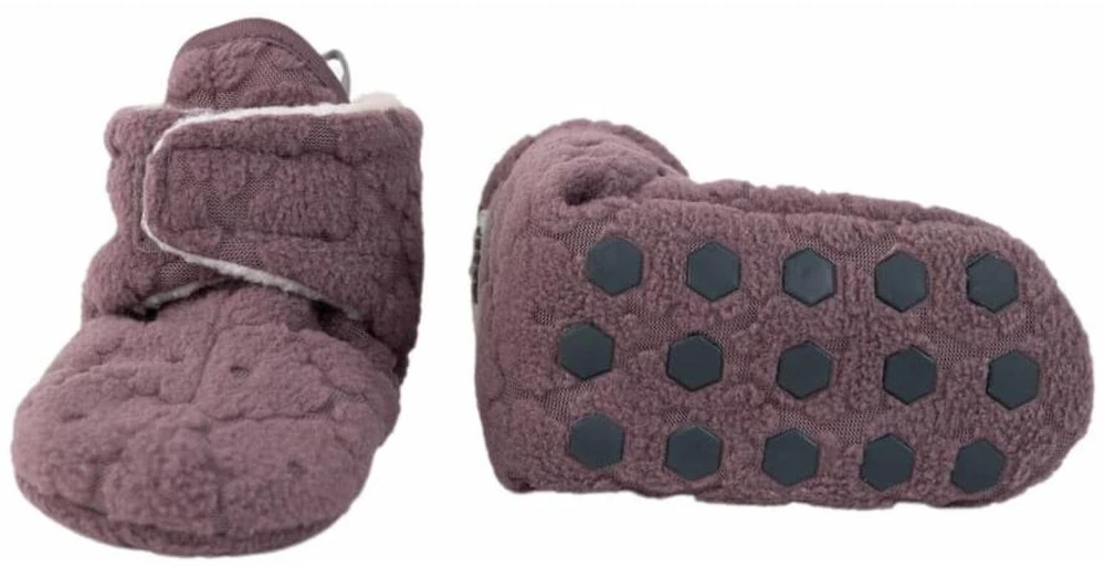 JetWorld Lodger Slipper Folklore Fleece Slippers Mauve 12-18m SL 330_12-18