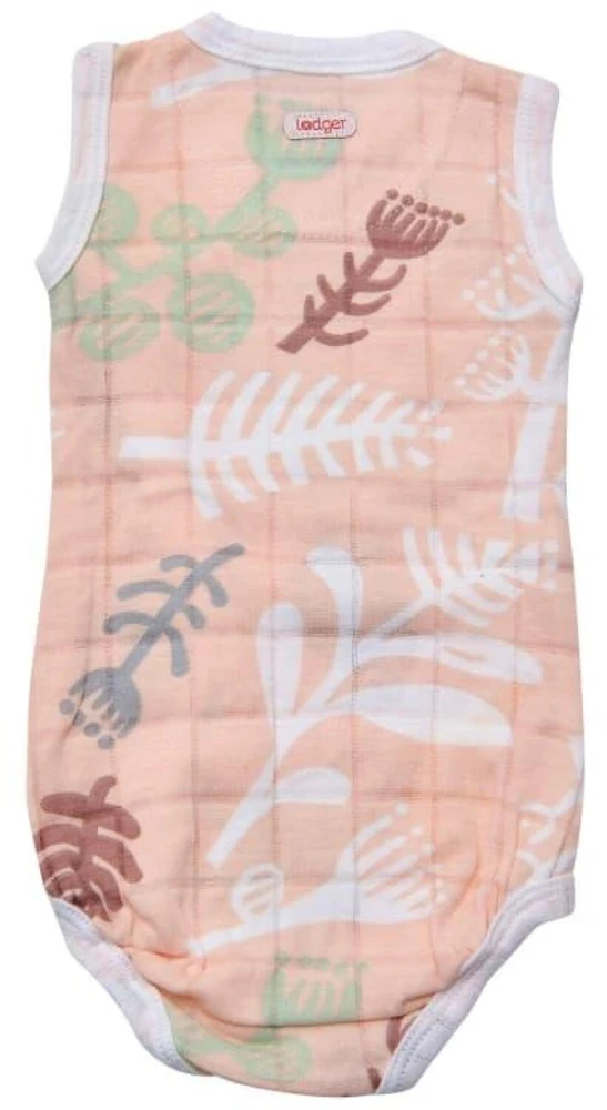 Cocoon išpardavimas! Lodger Romper Botanimal medvilninis berankovis body Plush 62 cm RF 073_62