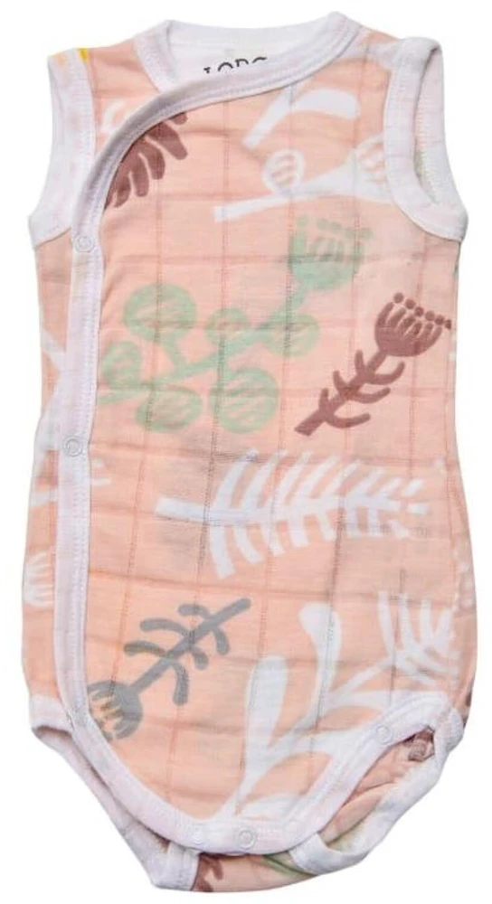 Cocoon išpardavimas! Lodger Romper Botanimal medvilninis berankovis body Plush 62 cm RF 073_62