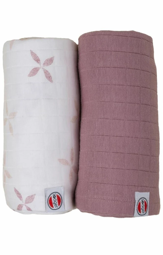 ExtraLink New! Lodger Swadler Solid Matcha cotton diaper Powder/Rose 110x110 cm 2pcs. SW 1123