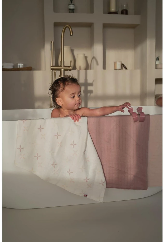 ExtraLink New! Lodger Swadler Solid Matcha cotton diaper Powder/Rose 110x110 cm 2pcs. SW 1123