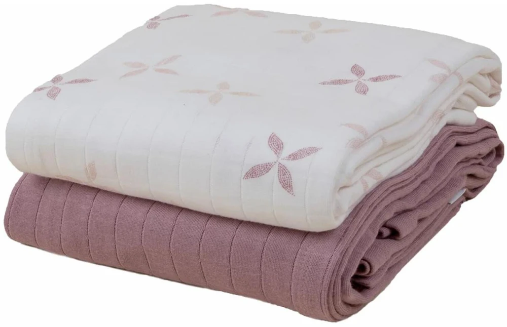 ExtraLink New! Lodger Swadler Solid Matcha cotton diaper Powder/Rose 110x110 cm 2pcs. SW 1123