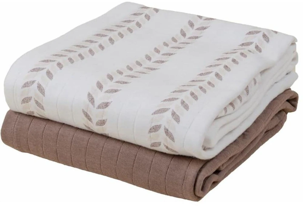Static Control New! Lodger Swadler Solid Matcha cotton diaper Birch/Buffalo 110x110 cm 2pcs. SW 1093