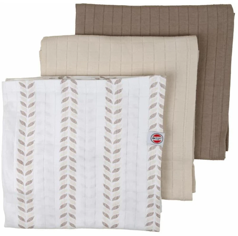 Happy New! Lodger Swadler Solid Matcha cotton diaper Birch 70x70 cm 3pcs. SWM 093