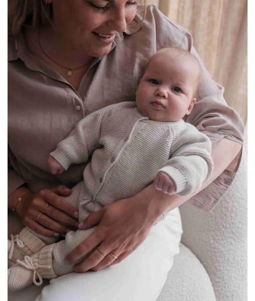 „SwaddleMe Lodger Topper“ megztas merino vilnos švarkas, beržas, 62 dydis, TP 093_62, TP 093_62 (8719033381094)