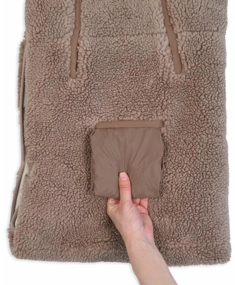 Swaddleme Lodger Wrapper Teddy vystyklų antklodė WPT 535, Buffalo Teddy, 0-9 mėn., 100% poliesteris, Velcro, 40°C