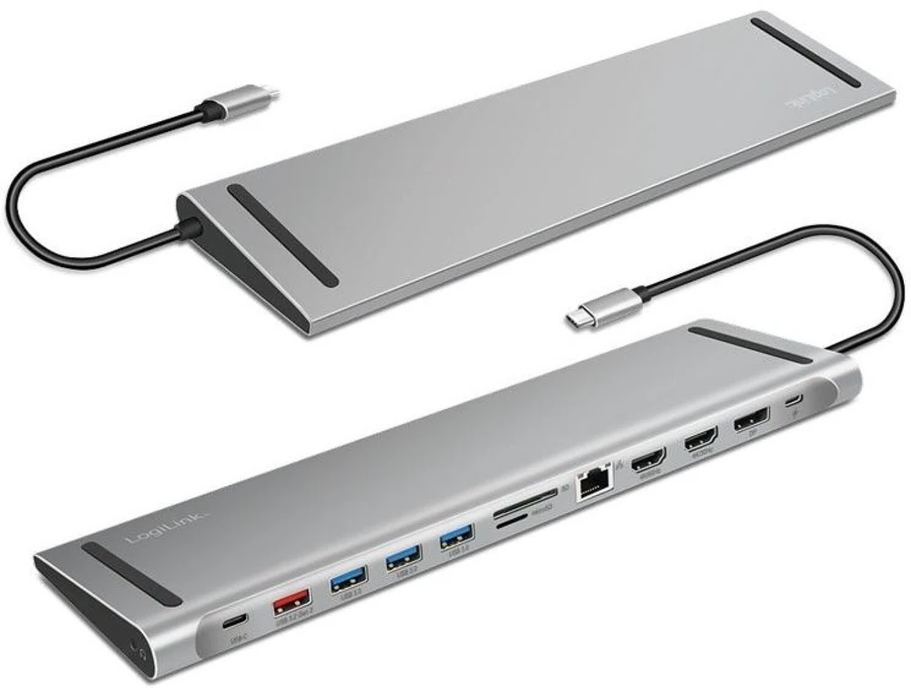 LogiLink Doko stotelė usb3.2 ,usb-c,12-portów, pd