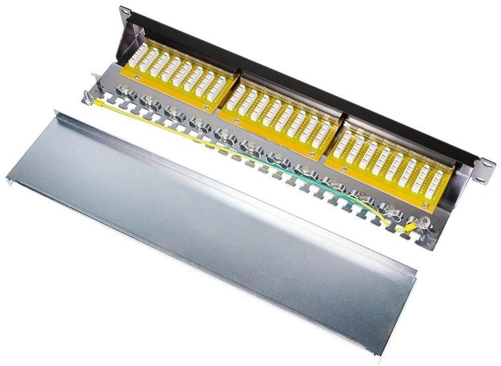 LOGILINK NP0048 LOGILINK- Patch Panel 19-mounting Cat.6 STP 24 jungtys, juodas